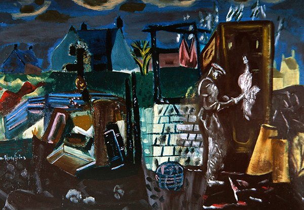 Přístavby, kolem roku 1935 (olej na plátně) od Frances Hodgkins