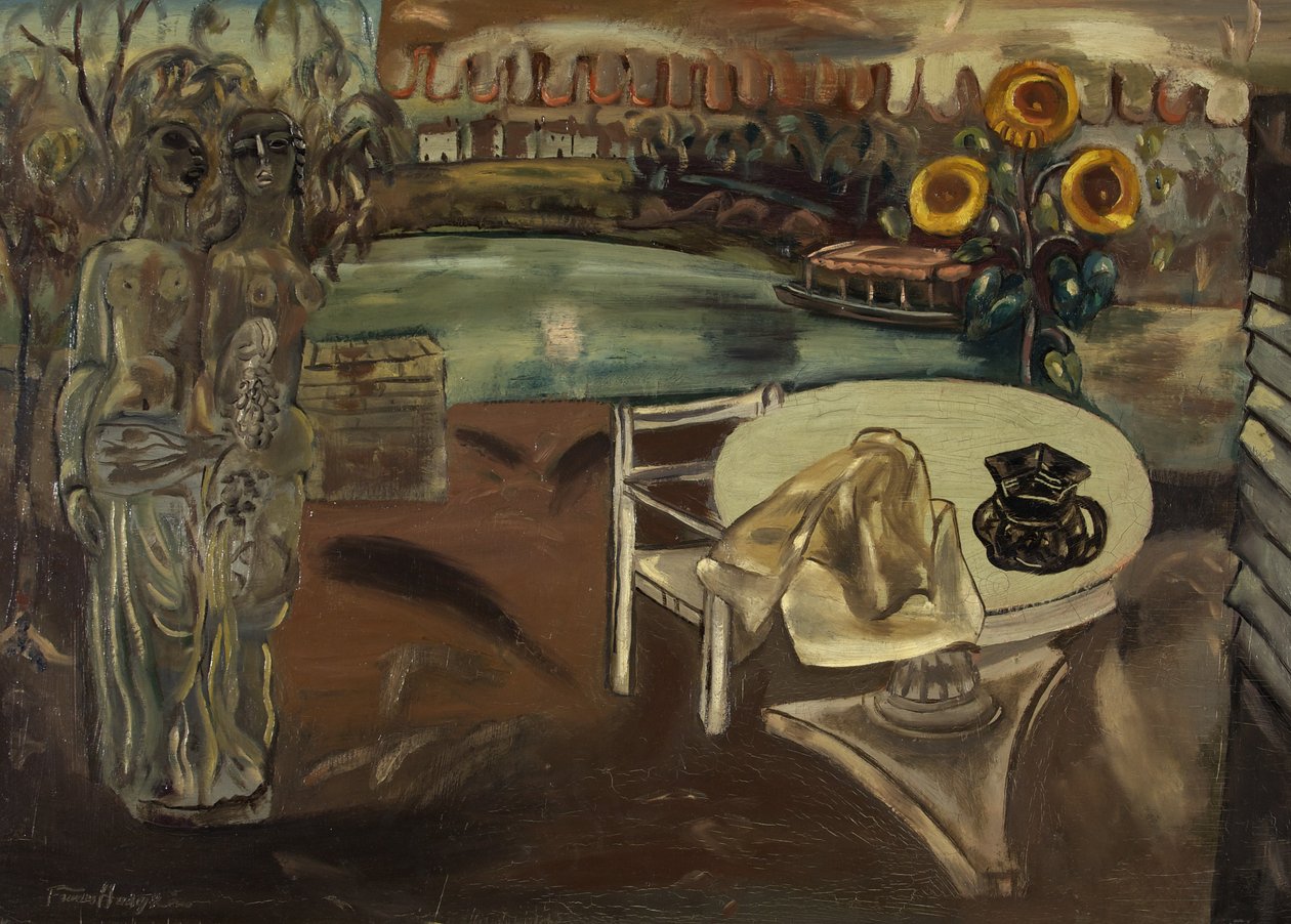 Sabrina zahrada, kolem roku 1934 (olej na plátně) od Frances Hodgkins