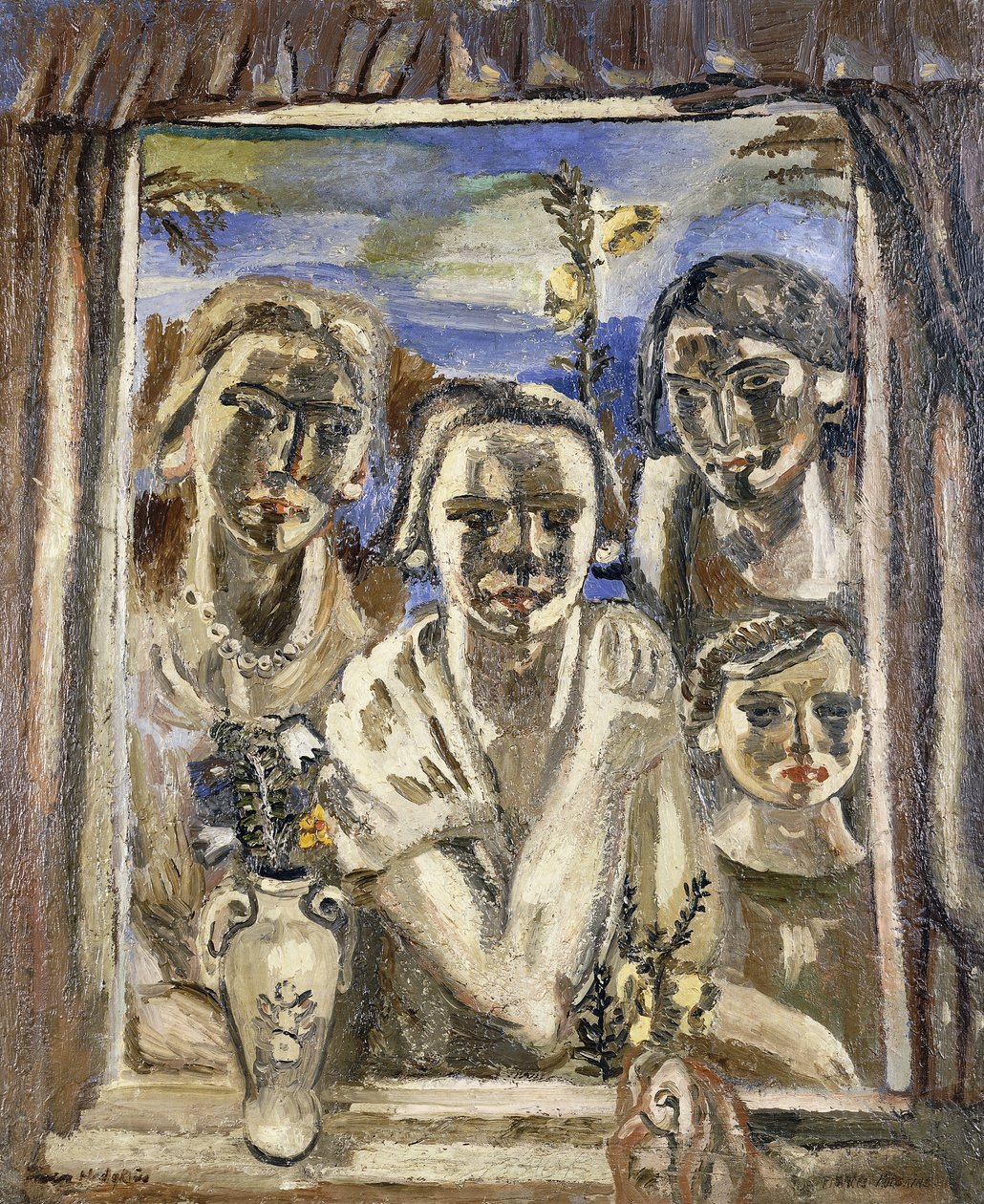 Rodina, cca 1926-1930 (olej na plátně) od Frances Hodgkins