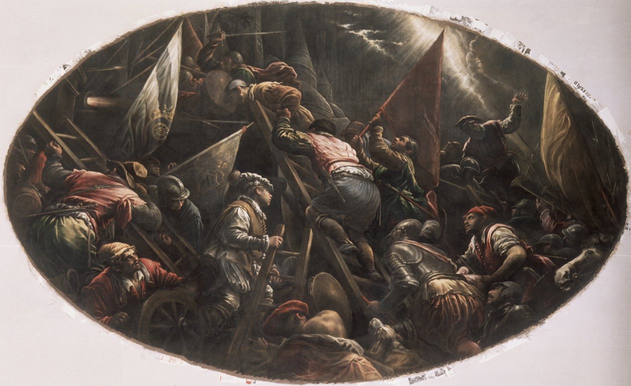 Benátčané dobytí Padovy od Francesco Bassano