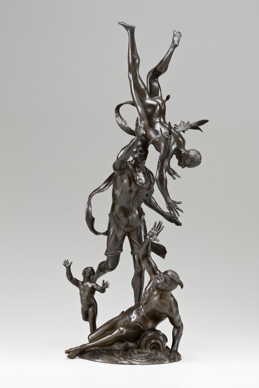 Ikarův pád, počátek 18. století (bronz) od Francesco Bertos