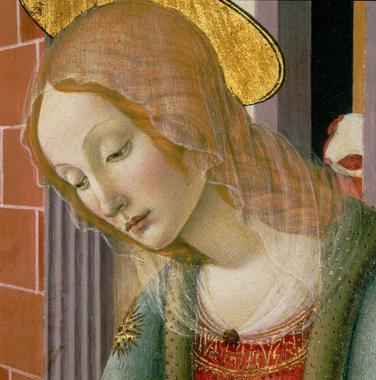 Tvář Panny, detail od Francesco Botticini