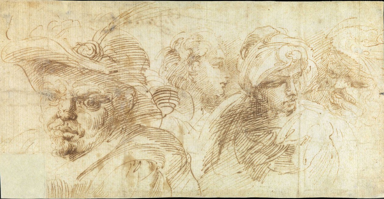 Studie hlav od Francesco Brizio