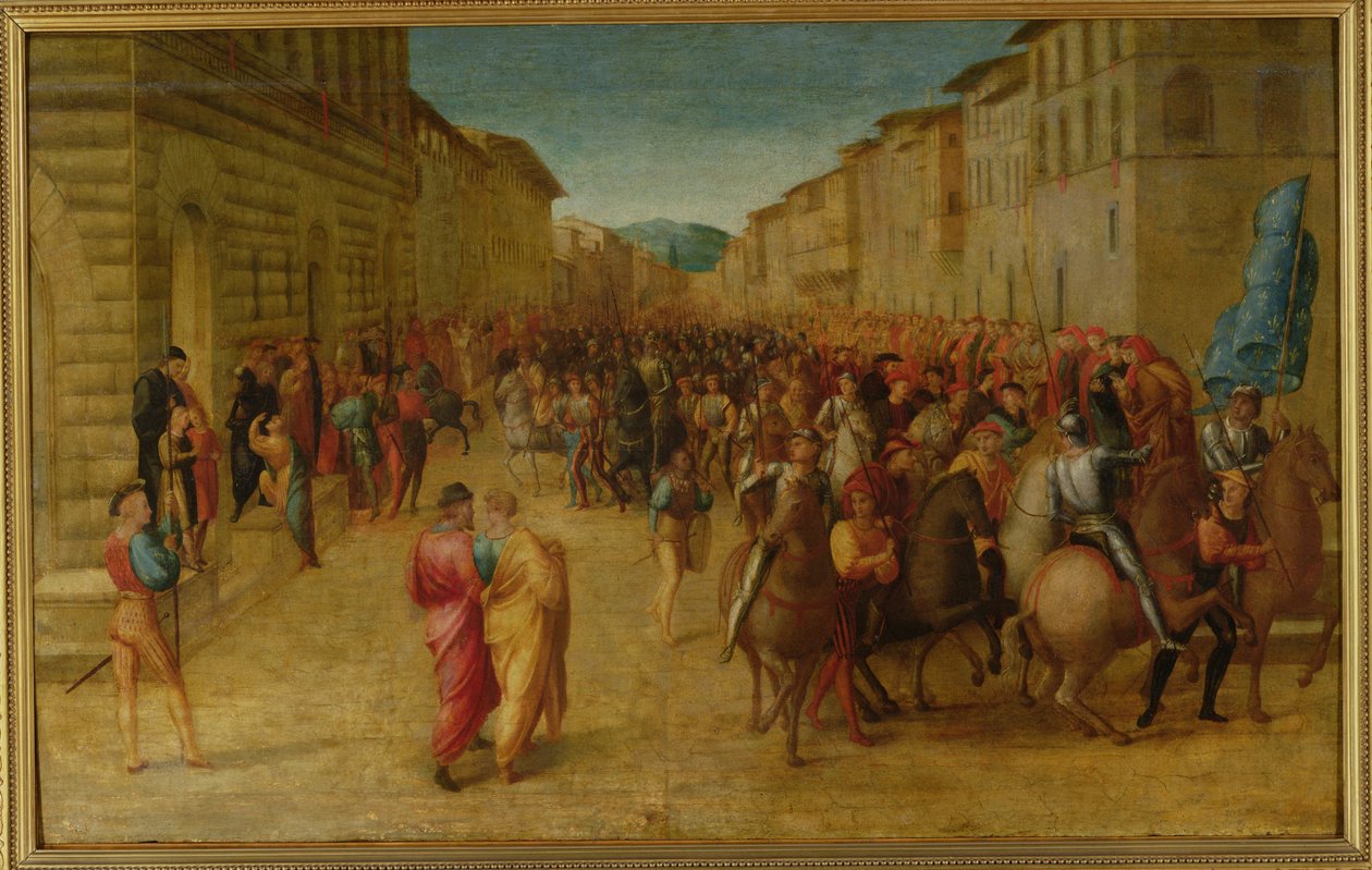 Karel VIII. (1470-98) vstupující do Florencie, kolem roku 1518 od Francesco Granacci