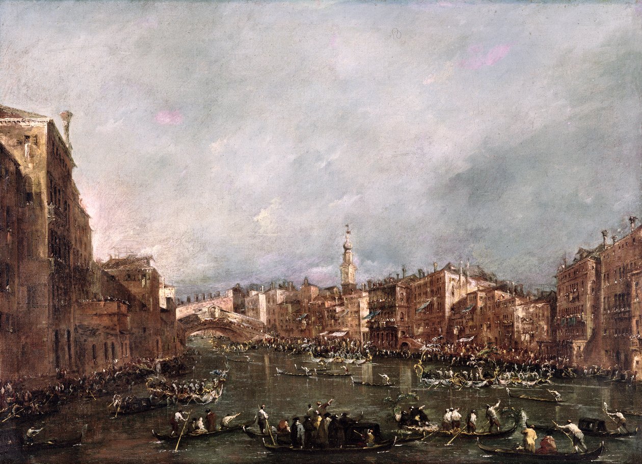 Regata na Canal Grande v Benátkách od Francesco Guardi