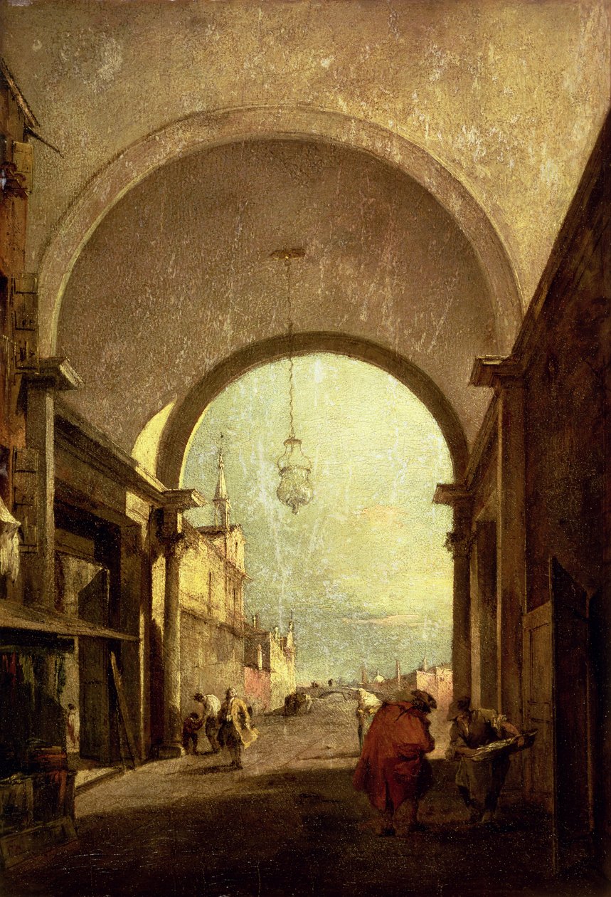 City View, 1775-80 (panel) od Francesco Guardi