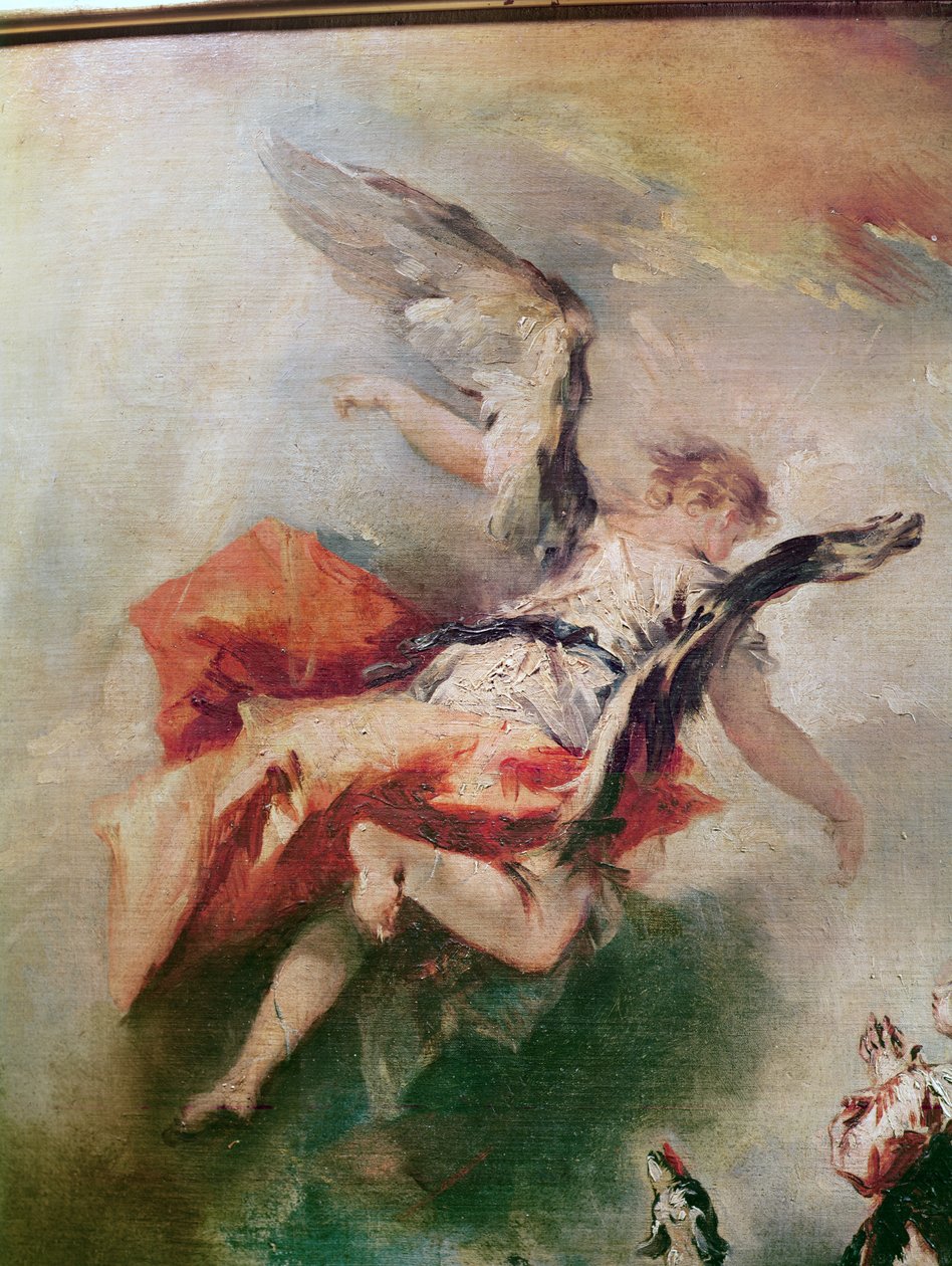 Příběh Tobiáše, detail odchodu archanděla Rafaela, kolem roku 1750 od Francesco Guardi