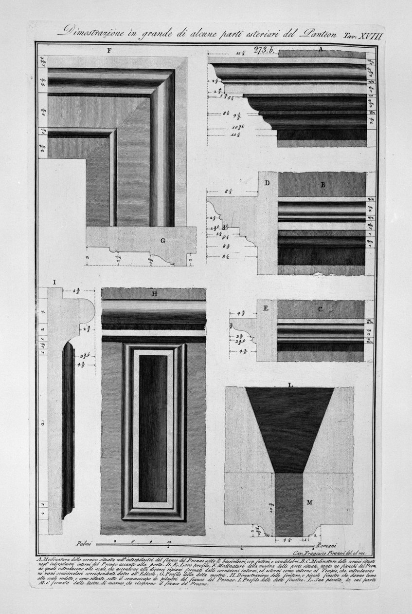 Pantheon, nahoře. XVI od Francesco Piranesi