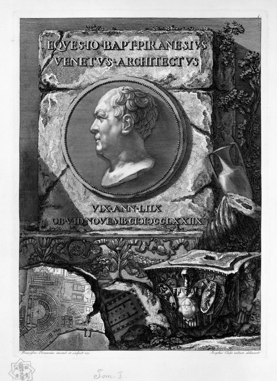 Portrét Giovanniho Battisty Piranesiho od Francesco Piranesi
