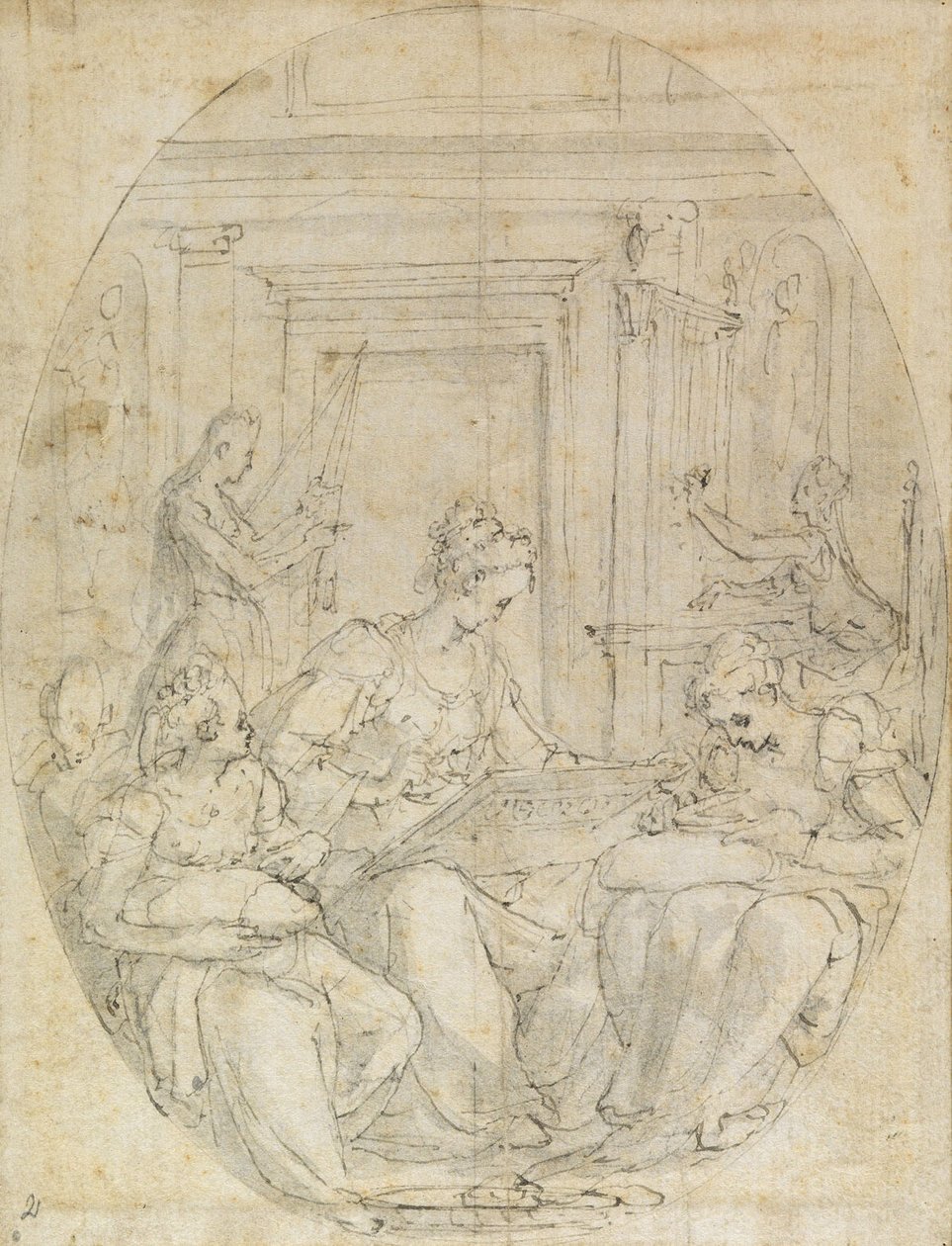 Ženy v práci od Francesco Primaticcio