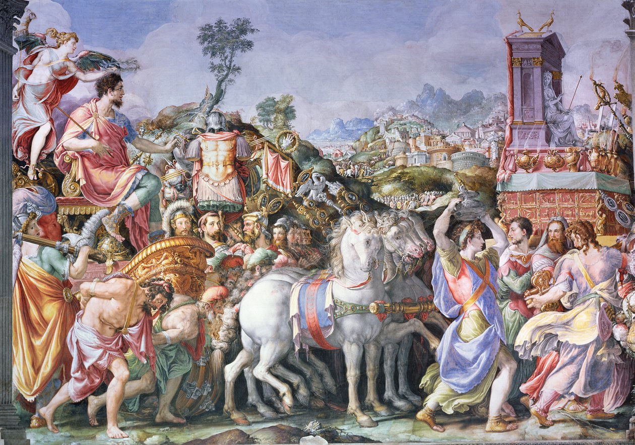 Triumf Marcuse Furius Camillus (447-365 př.nl), ze Sala dell