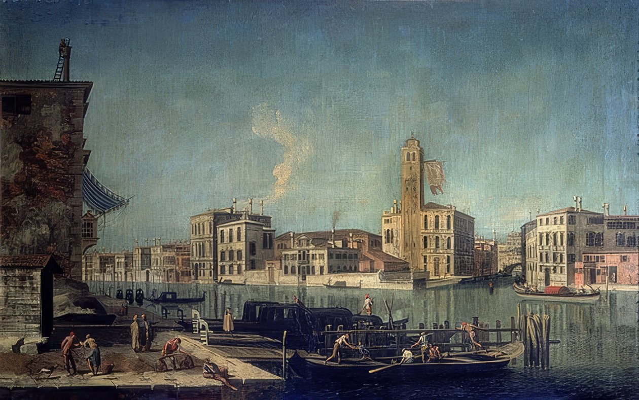 Věž lvů. Přibližně 1735-1740 od Francesco Albotto