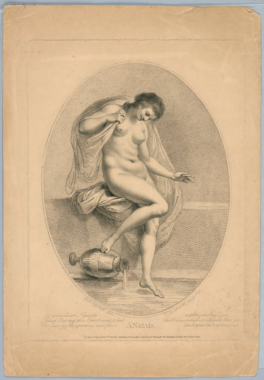 Naiad (žena vstoupí do vany) od Francesco Bartolozzi