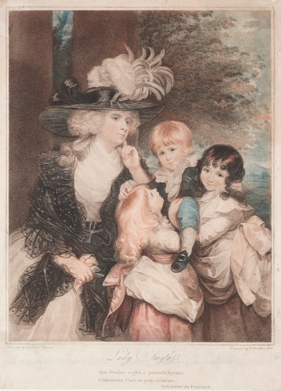 Lady Smith a její děti od Francesco Bartolozzi
