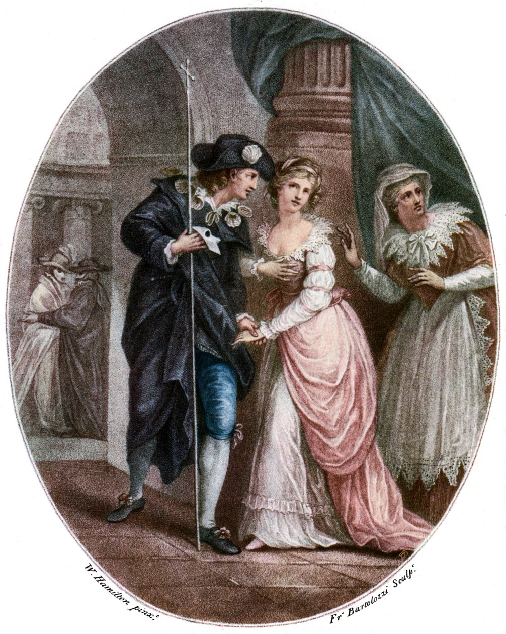 Scéna ze Shakespearova Romea a Julie od Francesco Bartolozzi