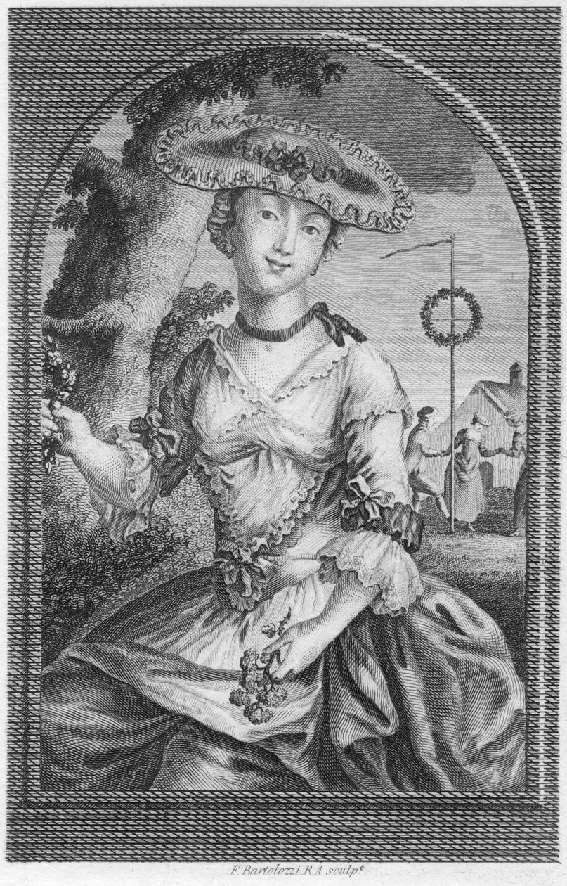 Mladá žena, c1740-1810. od Francesco Bartolozzi