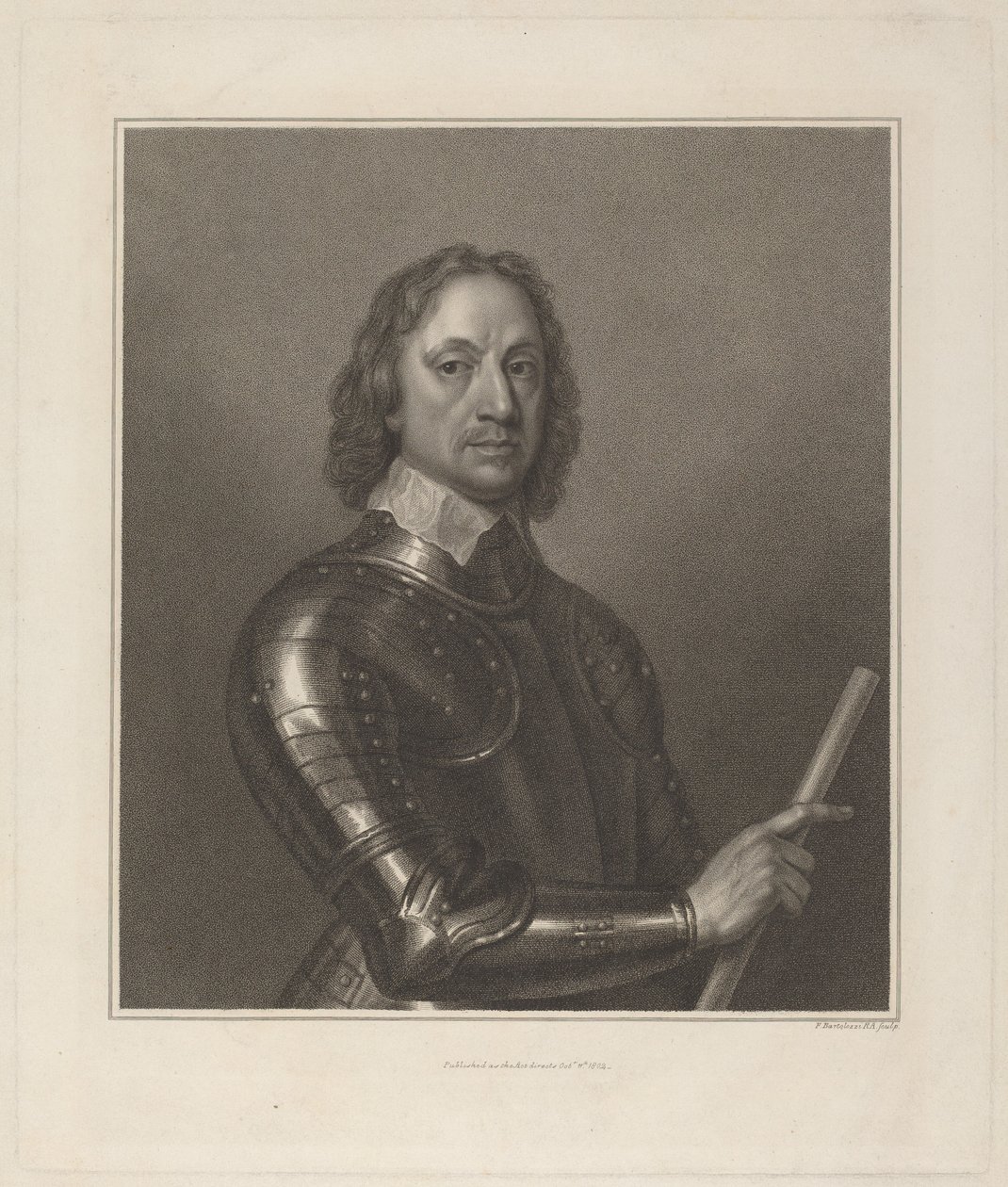 Oliver Cromwell od Francesco Bartolozzi after Robert Walker