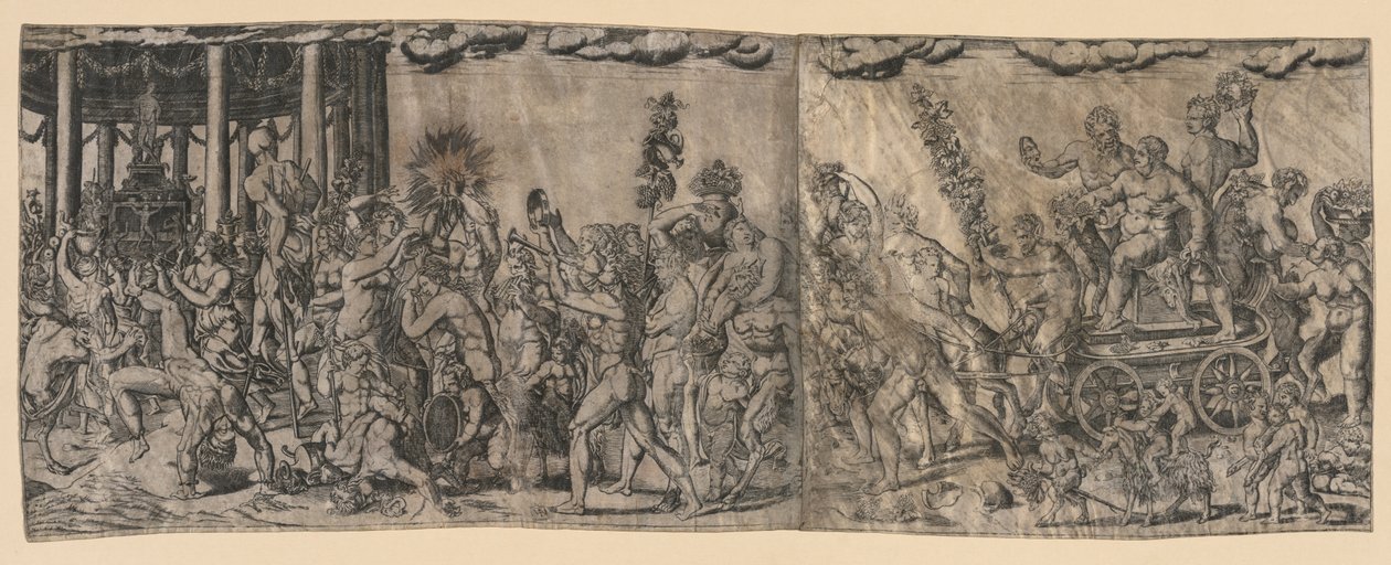 Bacchanalian Scene, konec 1500s-počátek 1600s. od Francesco Bertelli