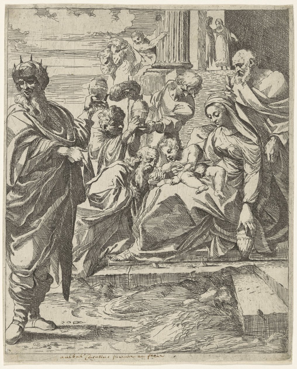Klanění králů od Francesco Brizio (attributed to)