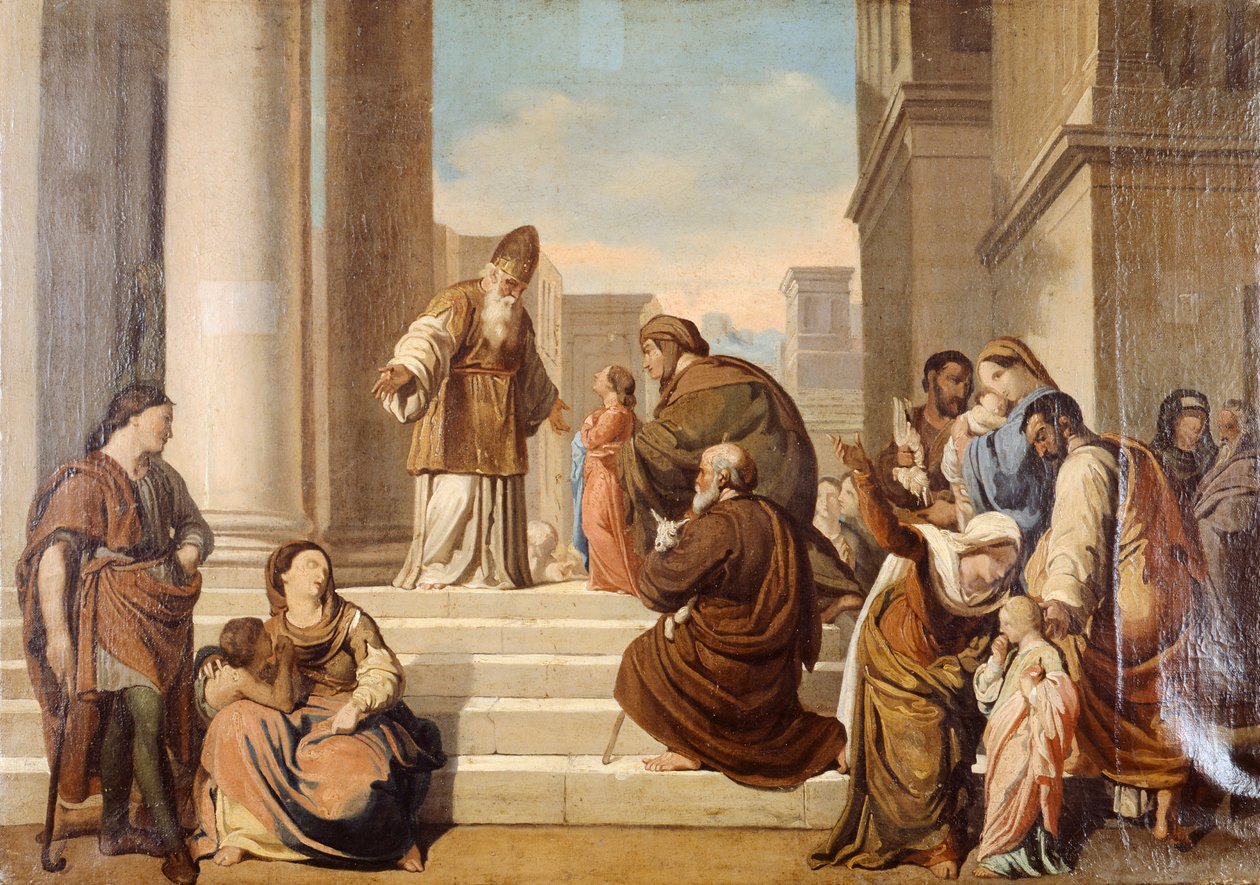 Prezentace v chrámu, Francesco Coghetti (1804-1875). od Francesco Coghetti