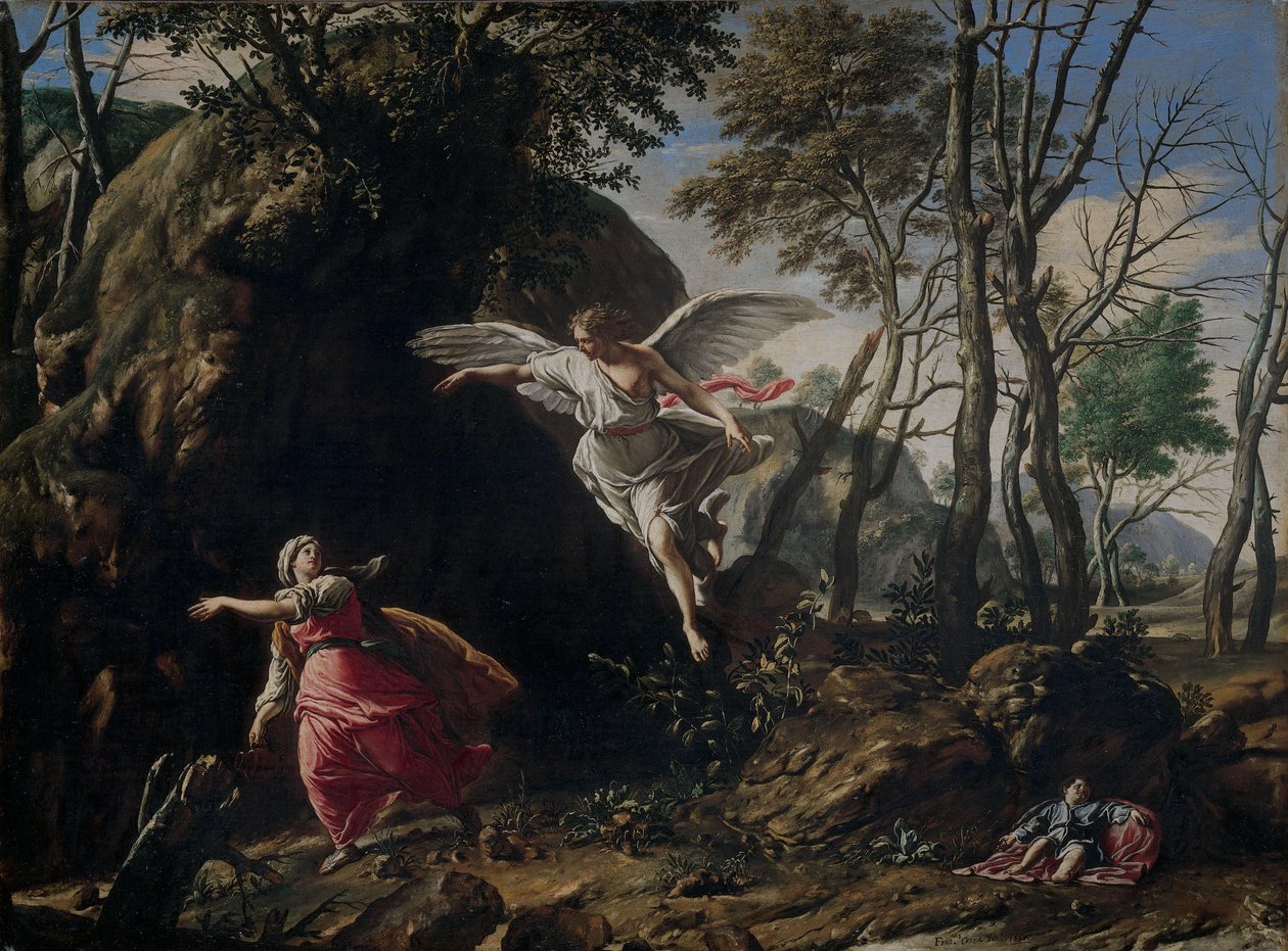 Hagar a Ismael v poušti od Francesco Cozza