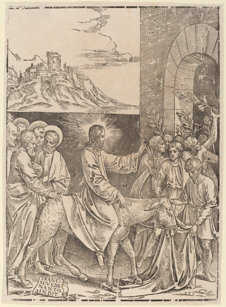 Kristův vjezd do Jeruzaléma od Francesco Denanto