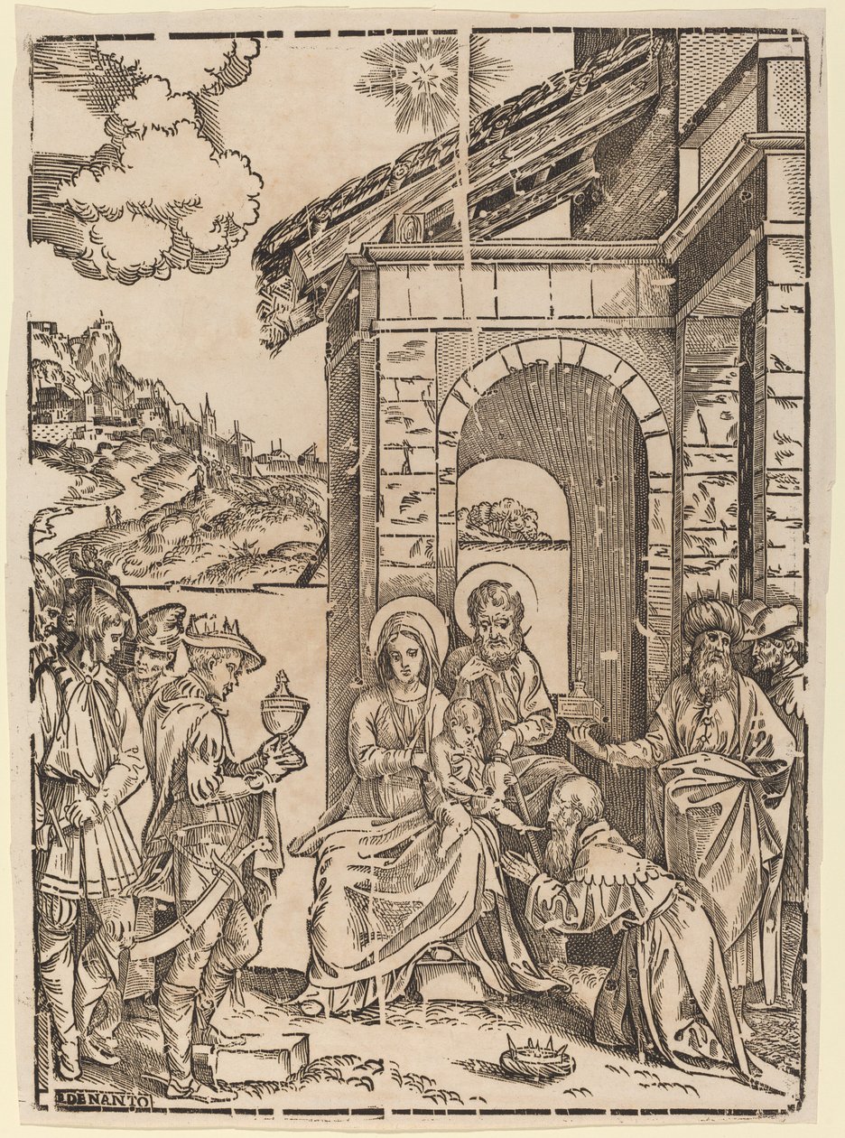 Klanění tří králů od Francesco Denanto