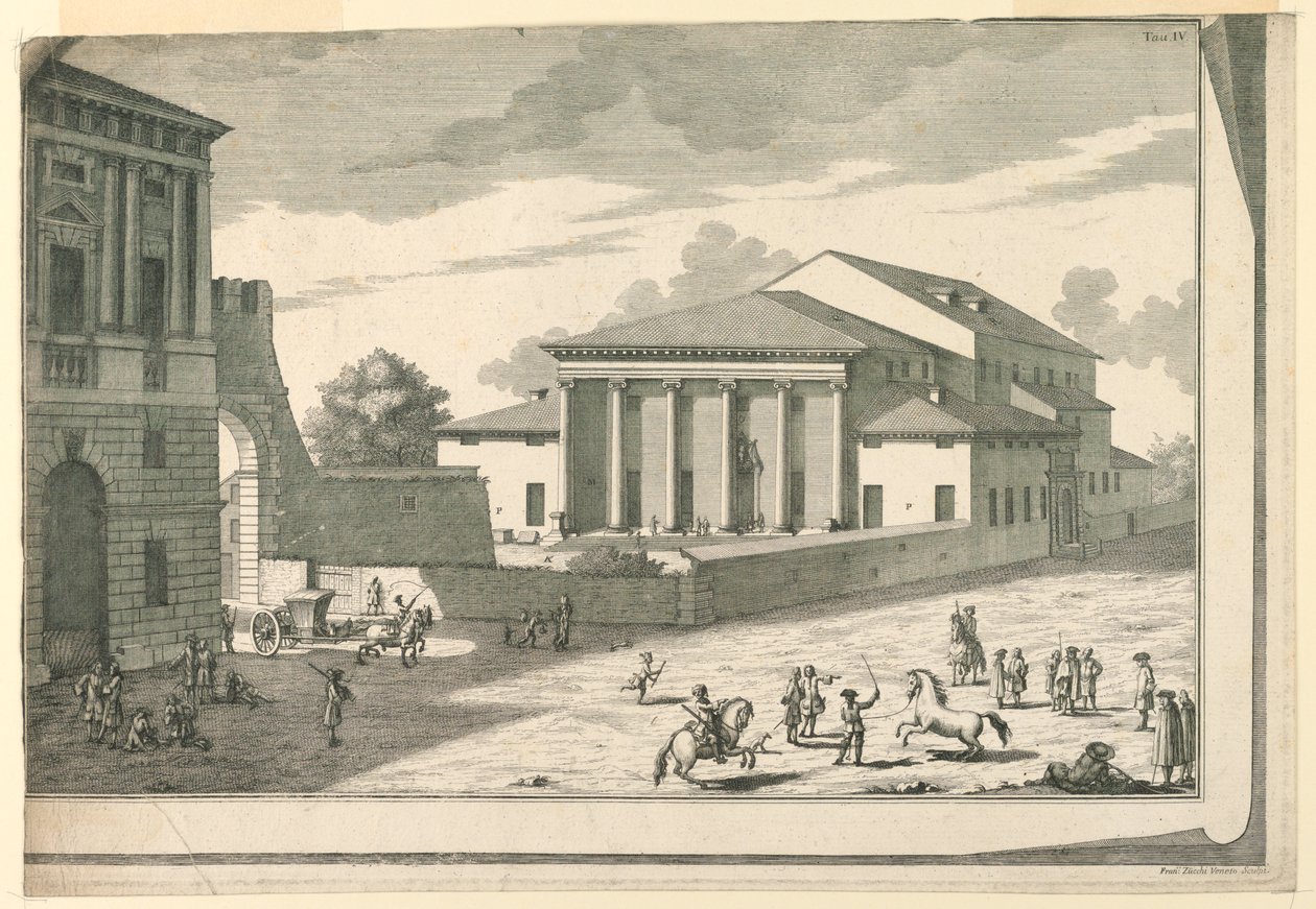Exteriér, Teatro Filarmonico, Verona od Francesco Galli Bibiena