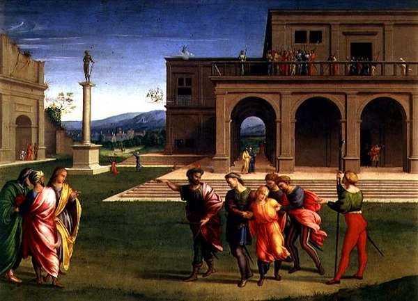 Joseph odvezen do vězení (panel) od Francesco Granacci