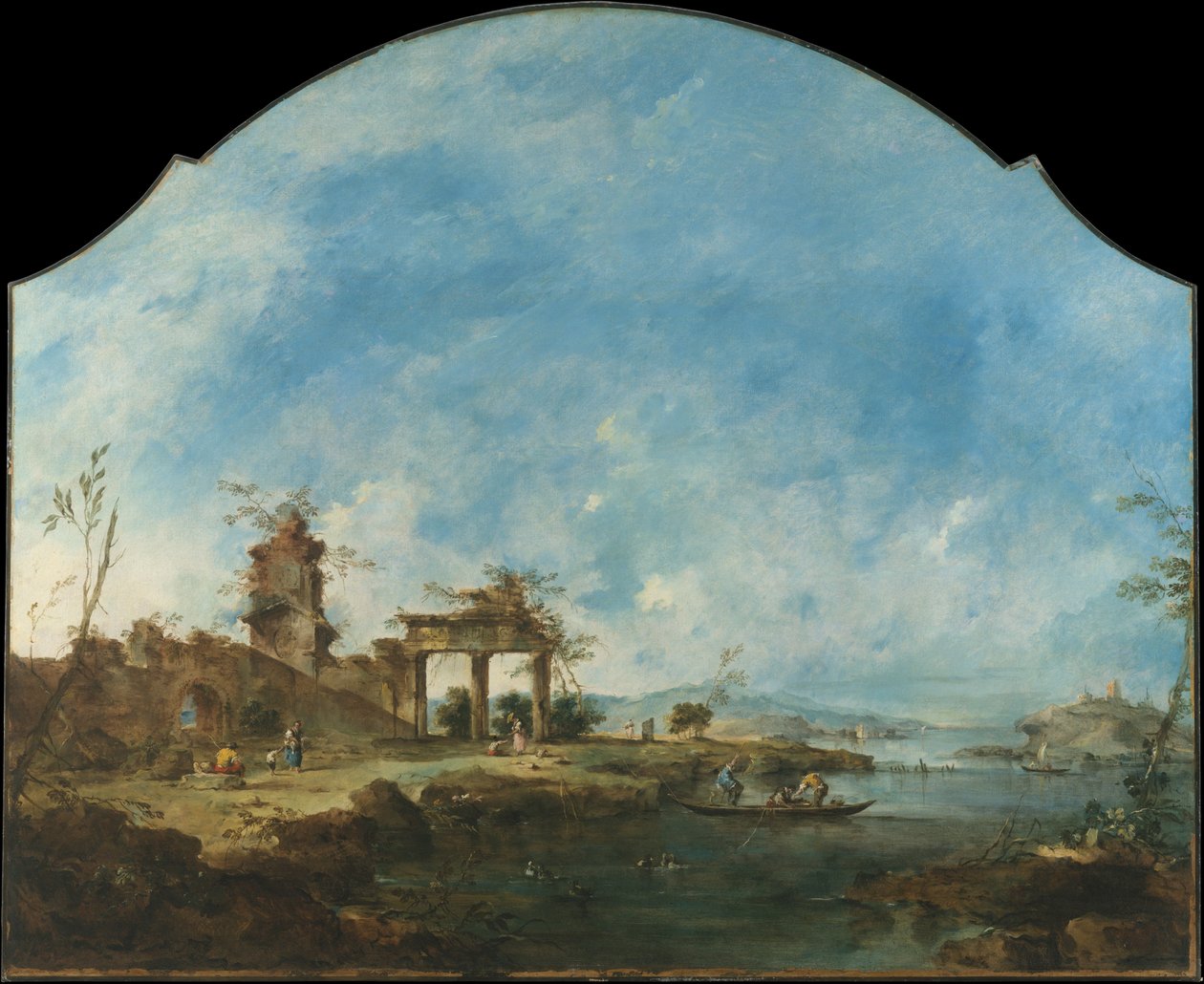 Fantastická krajina, c.1765 od Francesco Guardi