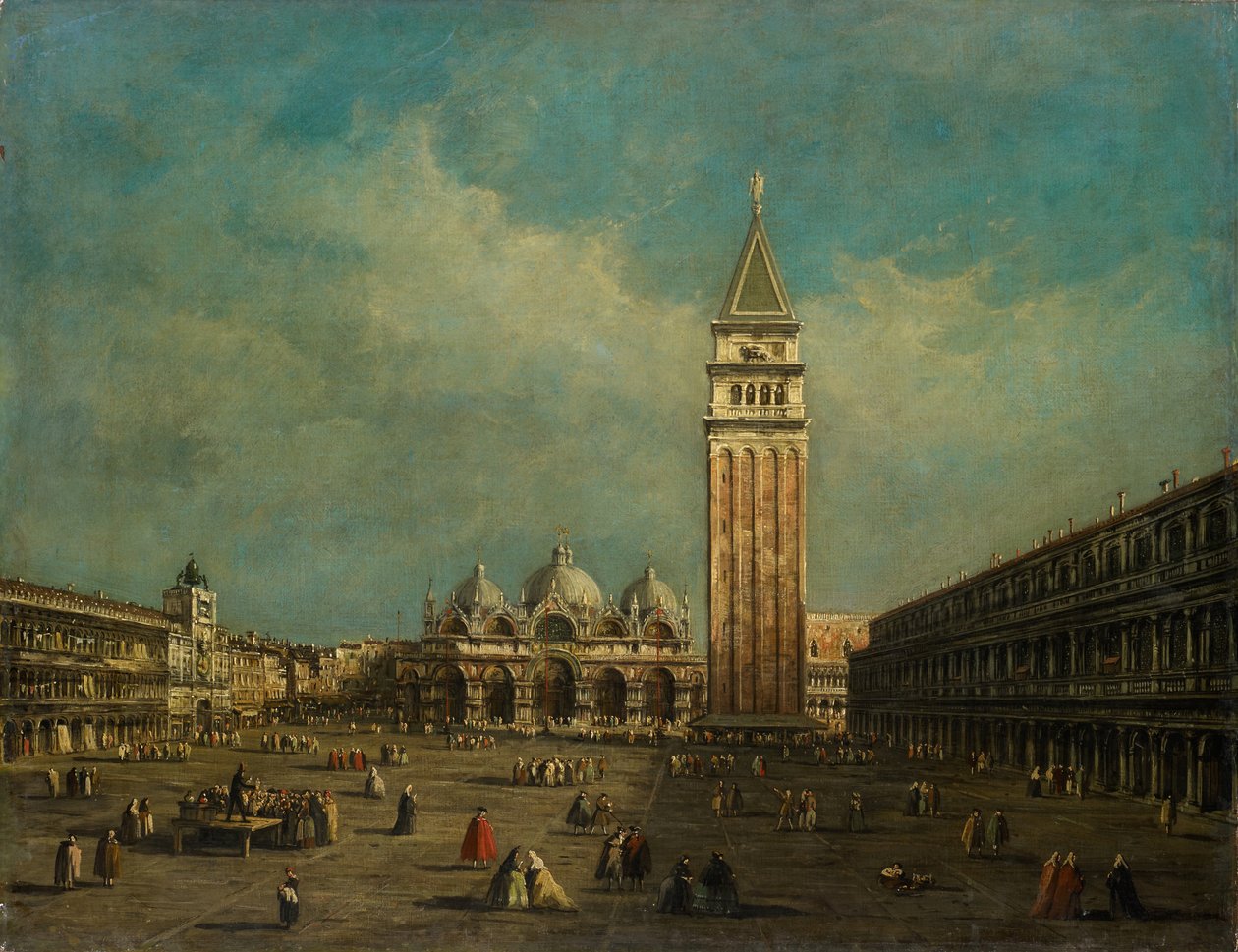 Piazza San Marco v Benátkách od Francesco Guardi