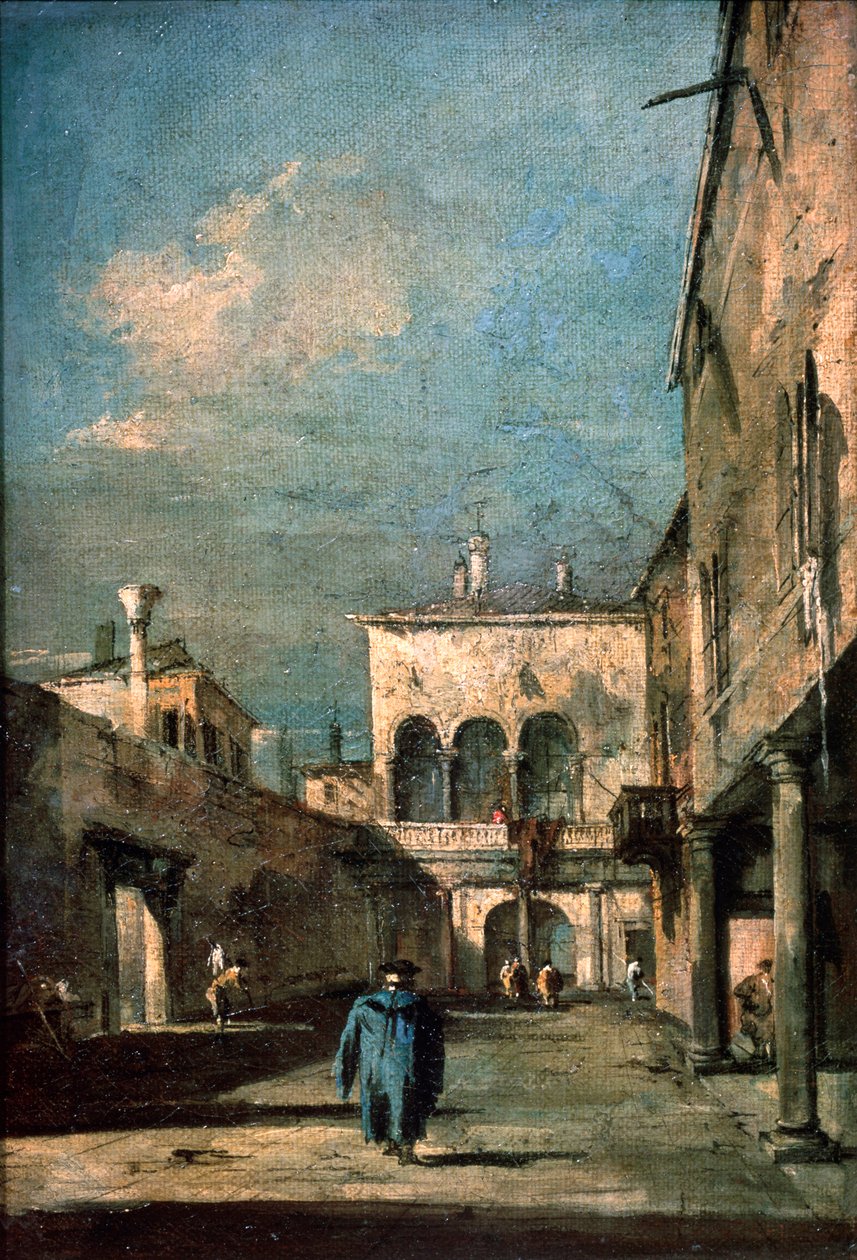 Benátské nádvoří, 70. léta 18. století. od Francesco Guardi