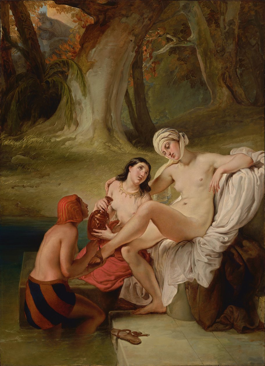 Batsheba ve své koupeli od Francesco Hayez