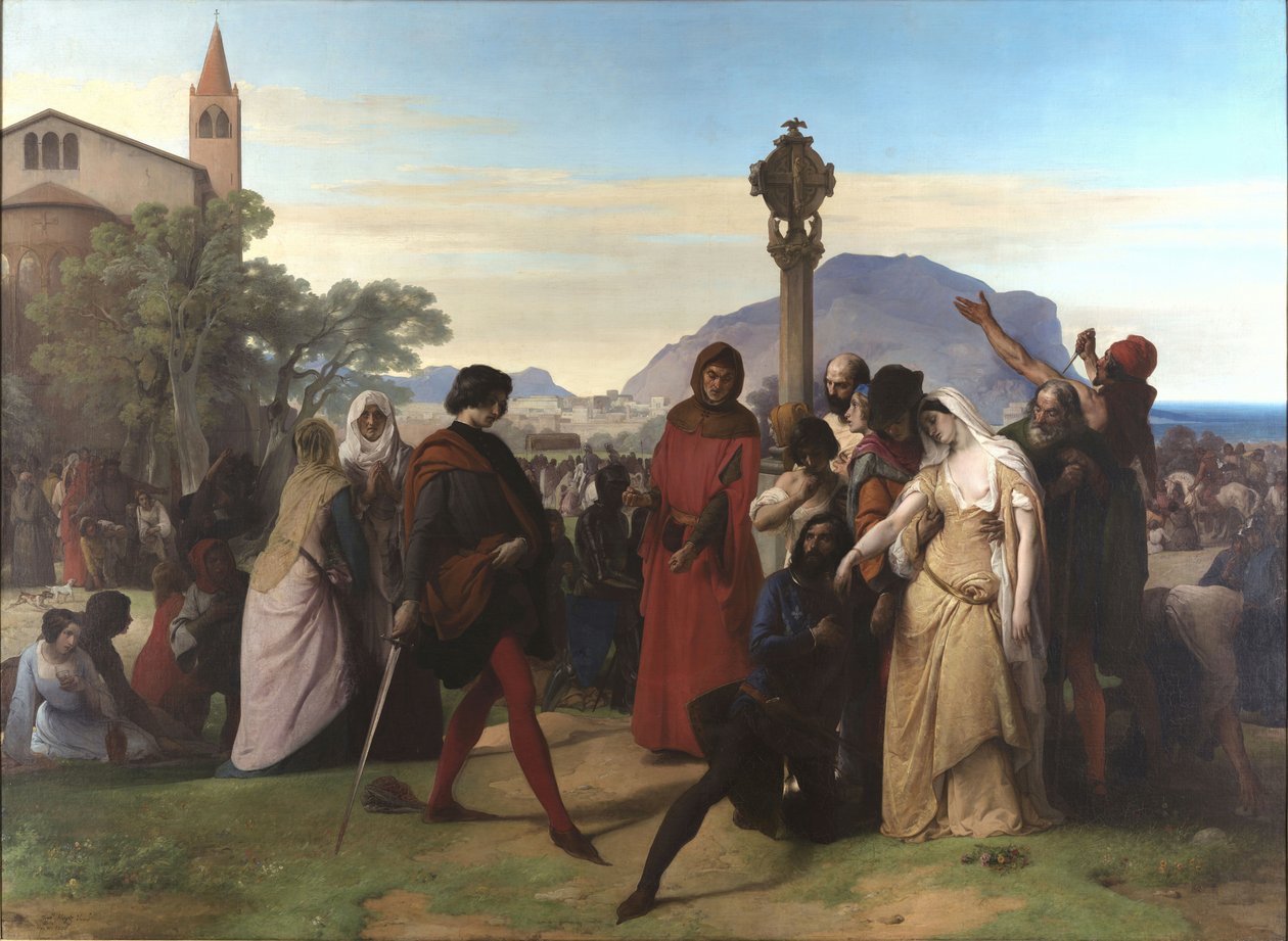 Italsky: I vespri siciliani Sicilské nešpory od Francesco Hayez