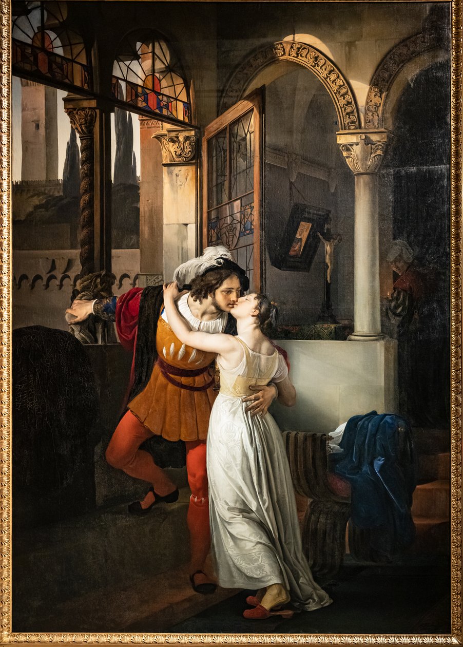 Romeův poslední polibek Julii od Francesco Hayez