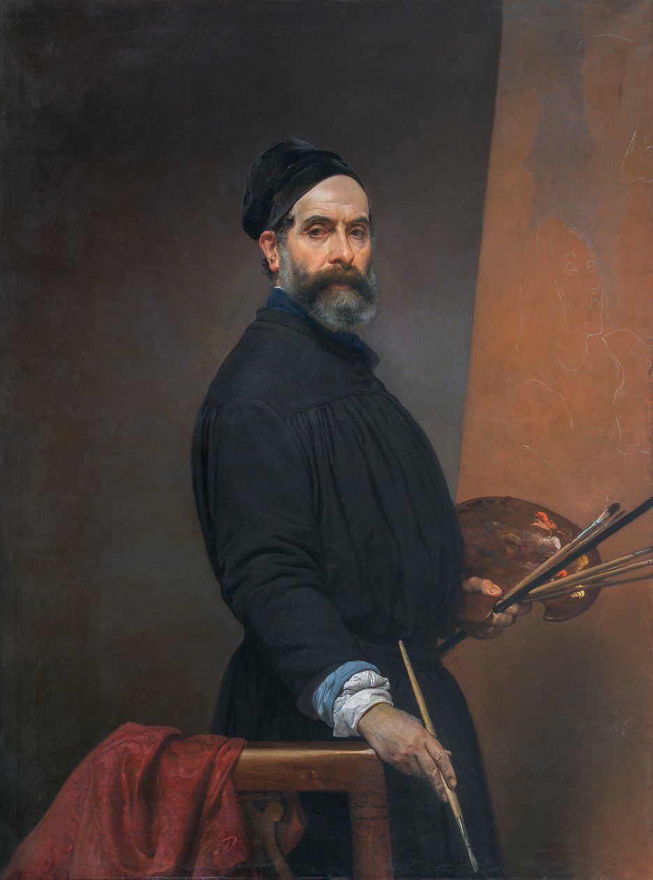 Autoportrét v sedmapadesáti letech od Francesco Hayez