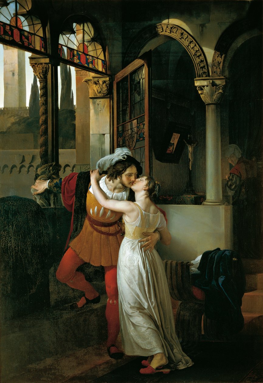 Poslední polibek Romea a Julie od Francesco Hayez