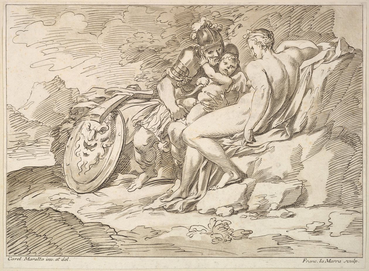 Venuše, Mars a Amor, 1725-80. od Francesco Lamarra