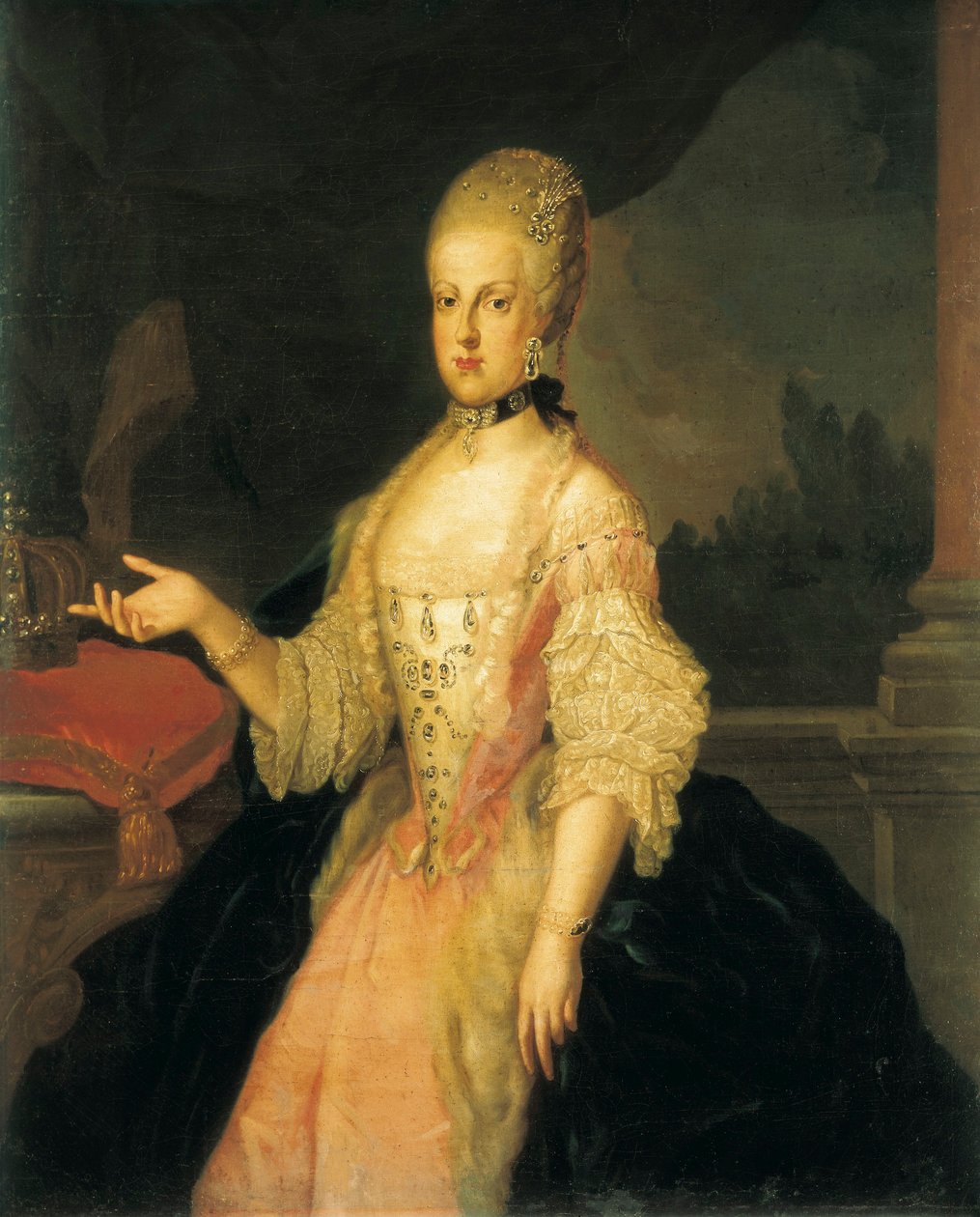 Portrét Marie Caroline z Rakouska od Francesco Liani