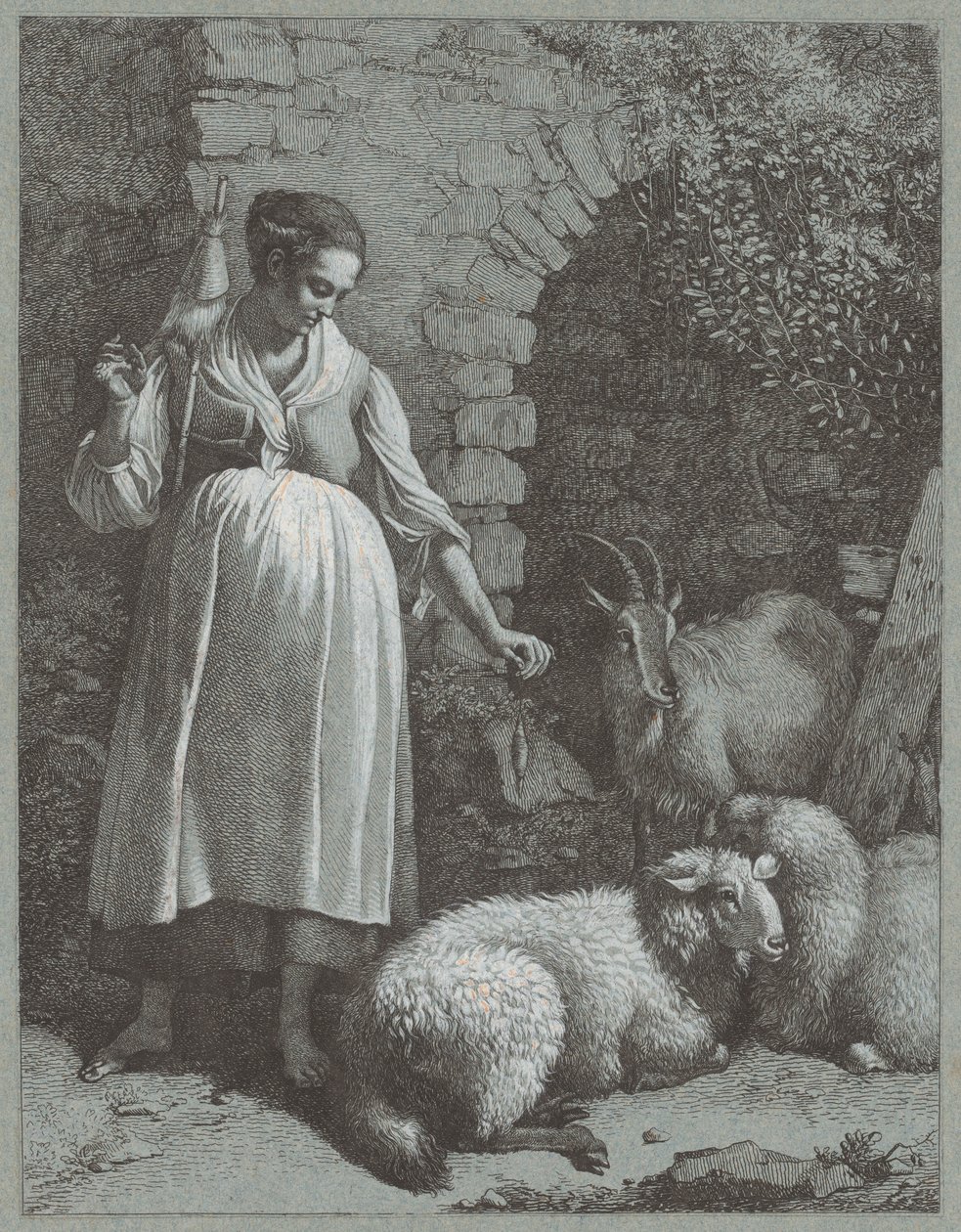 Žena předá přízi obloukem, 1764. od Francesco Londonio