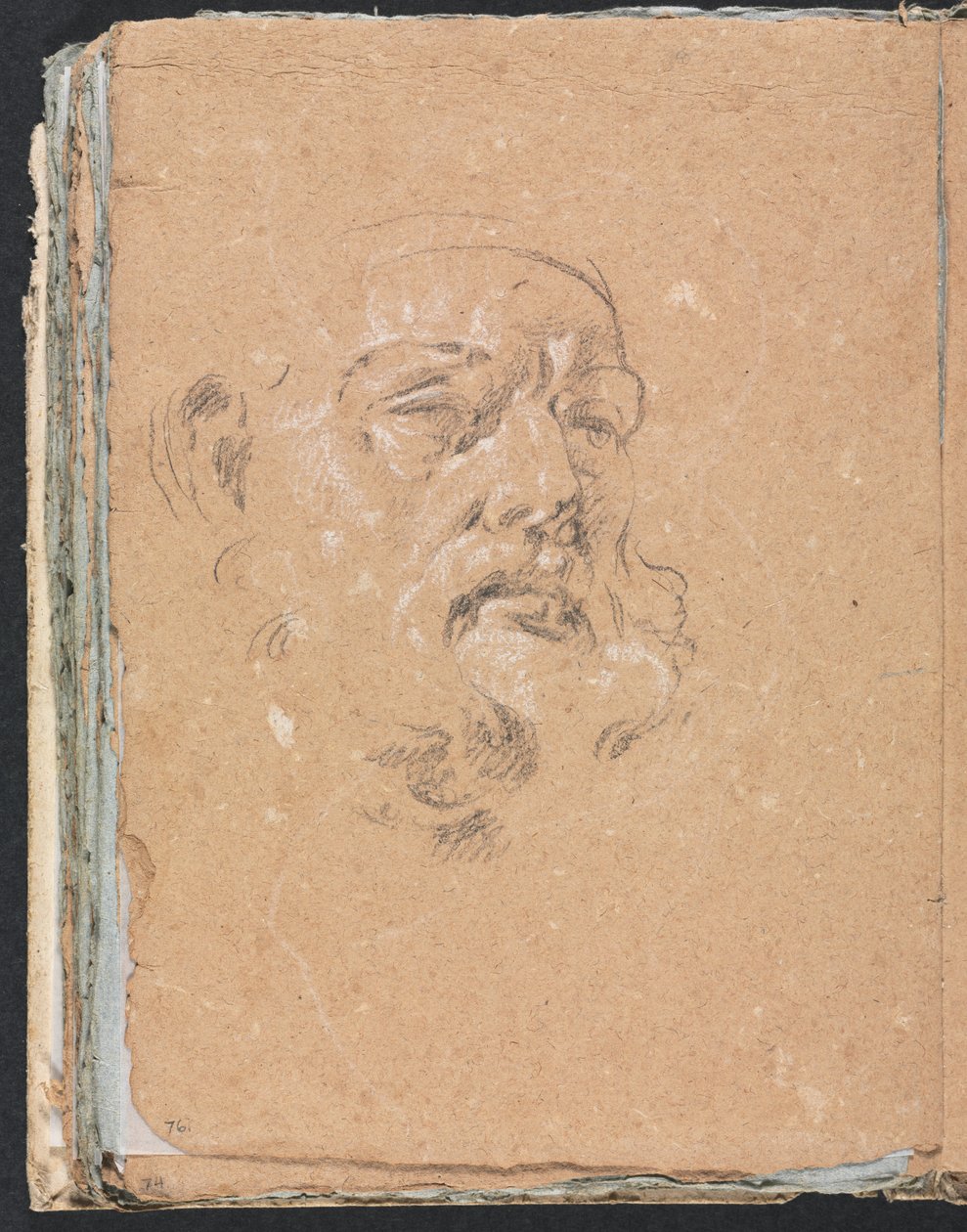 Verona Sketchbook: Mužská hlava (strana 76) od Francesco Lorenzi