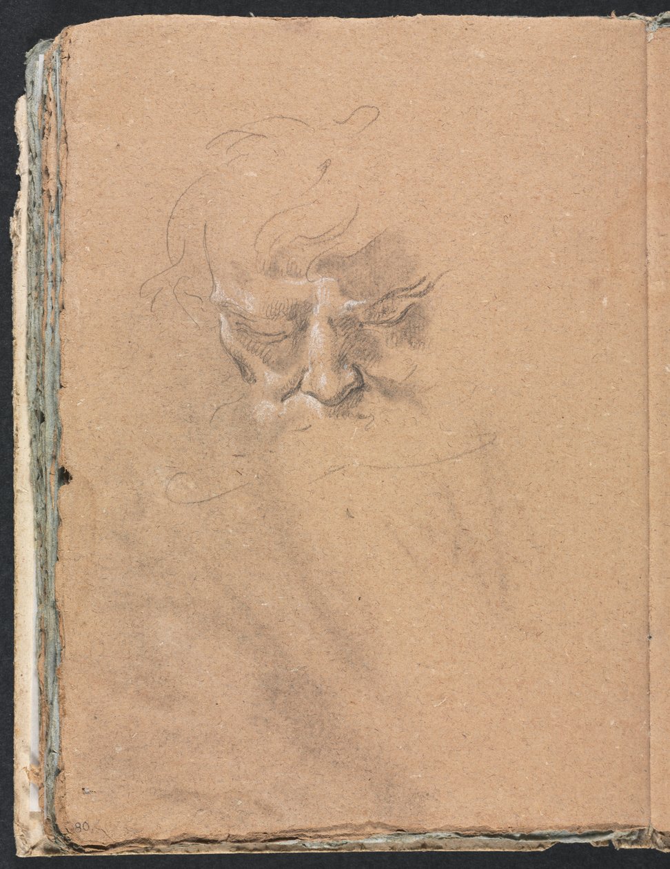 Verona Sketchbook: Mužská hlava (strana 80) od Francesco Lorenzi