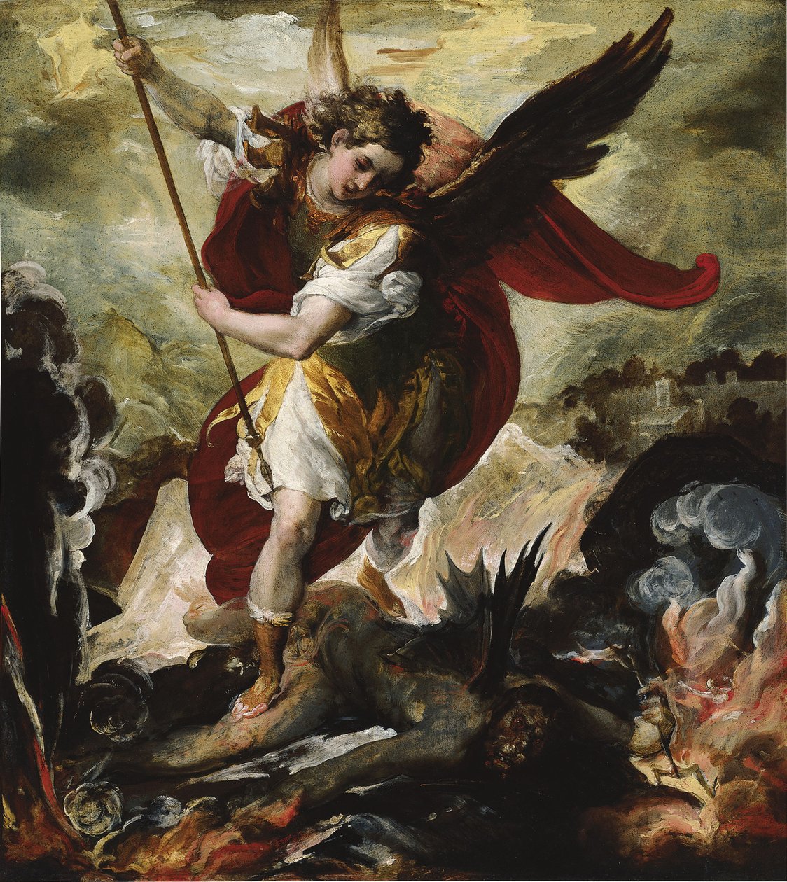 Svatý Michael porážející Satana od Francesco Maffei