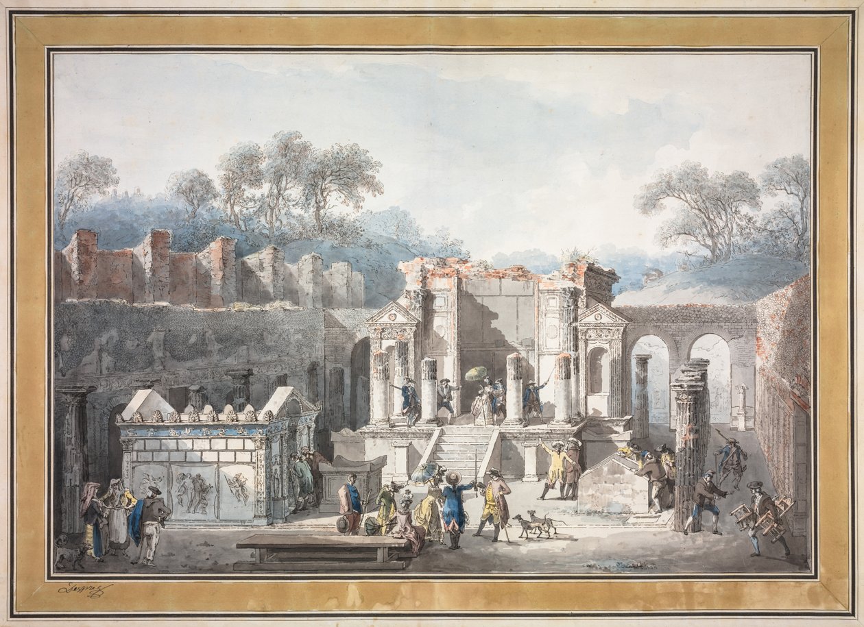 Chrám Isis v Pompejích od Francesco Piranesi