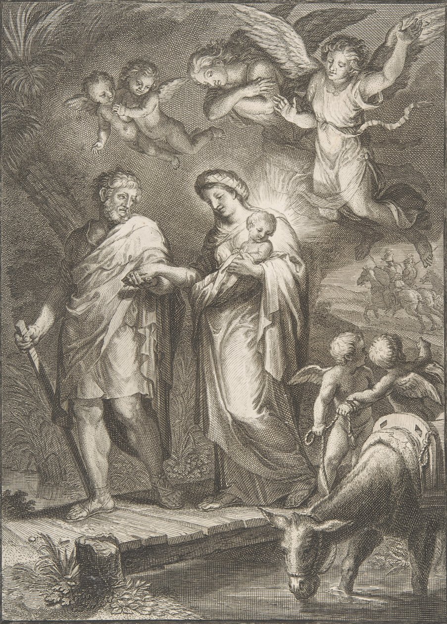 Útěk do Egypta, 1700-. od Francesco Polanzani