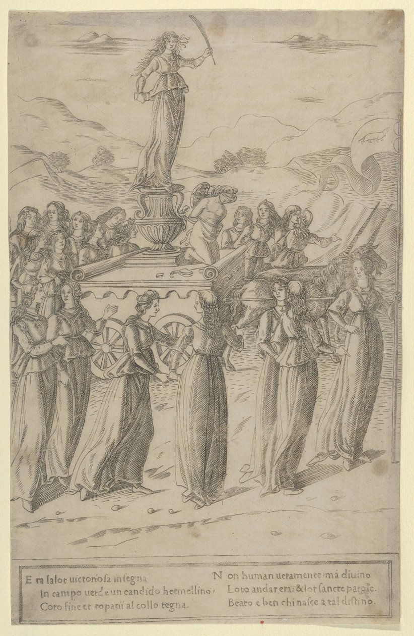 Triumf cudnosti, ca. 1480-90. od Francesco Rosselli