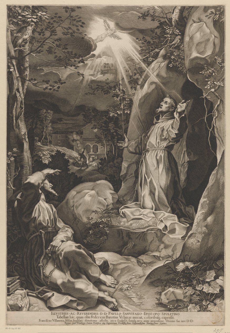 Francis dostává stigmata od Francesco Villamena