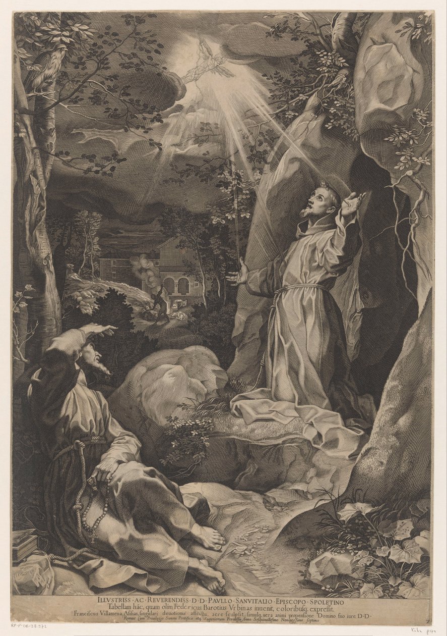 Francis dostává stigmata od Francesco Villamena
