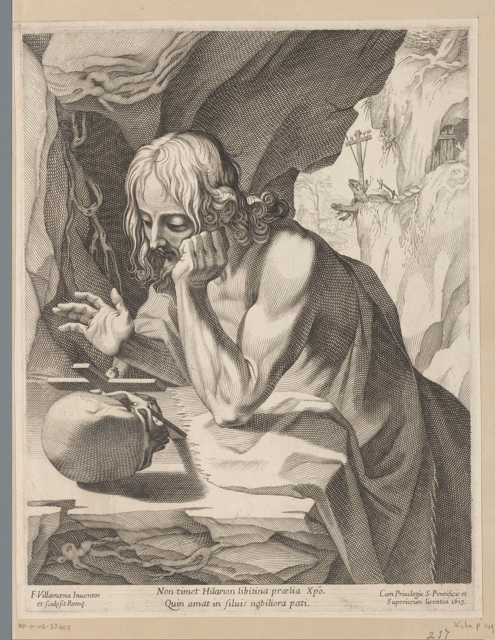 Svatý Hilarion od Francesco Villamena