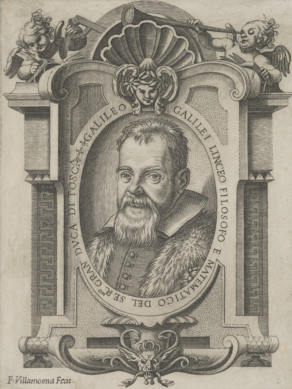Portrét Galileo Galilei, 1613. od Francesco Villamena